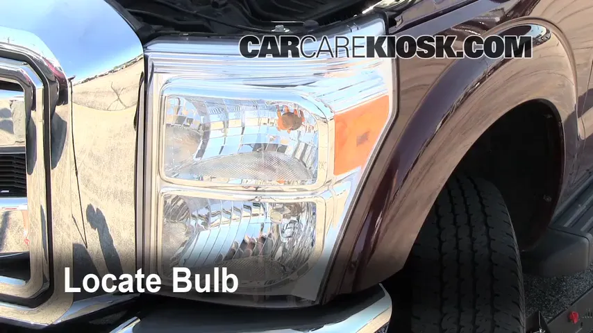 2011 Ford F-250 Super Duty XLT 6.2L V8 FlexFuel Standard Cab Pickup Lights Highbeam (replace bulb)